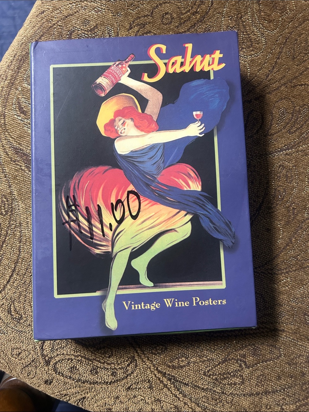 Vintage Wine Posters cards- Purple Cover with Colorful Dancer 12 each
